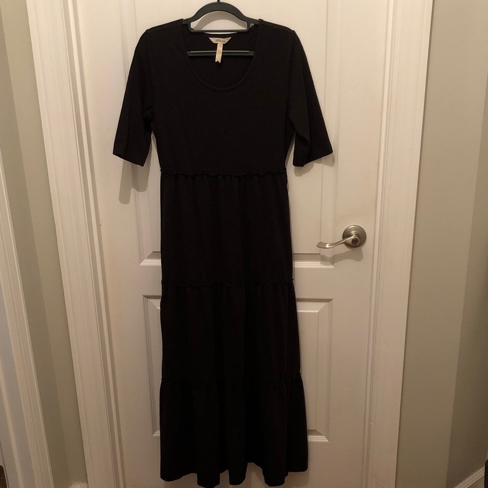 Matilda Jane Black Tiered Midi Dress